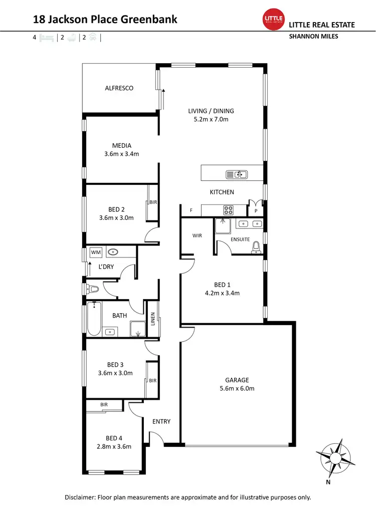 Floorplan of Homely house listing, 18 Jackson Place, Greenbank QLD 4124