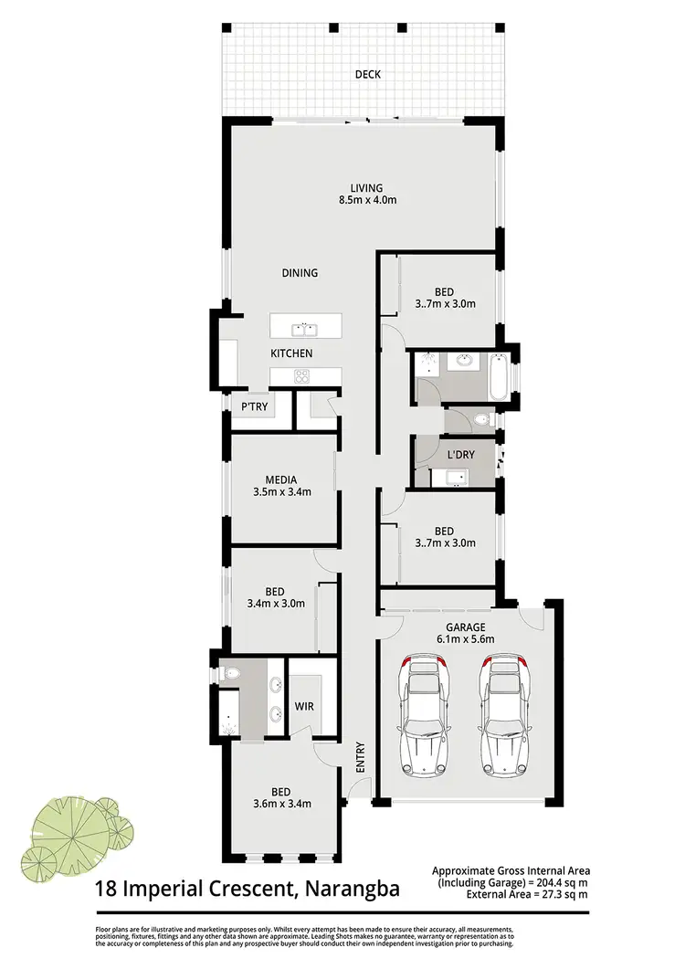 Floorplan of Homely house listing, 18 Imperial Crescent, Narangba QLD 4504
