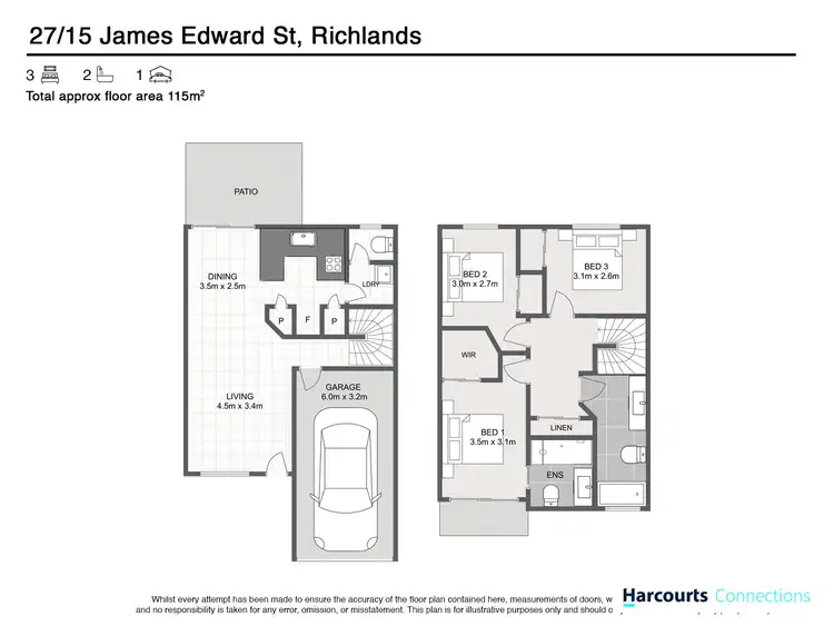 Floorplan of Homely townhouse listing, 27/15 James Edward Street, Richlands QLD 4077