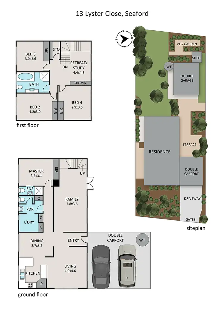 Floorplan of Homely house listing, 13 Lyster Close, Seaford VIC 3198