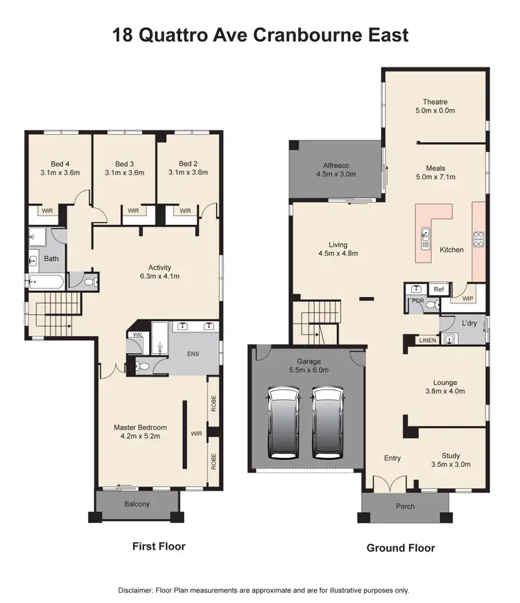 Floorplan of Homely house listing, 18 Quattro Street, Cranbourne East VIC 3977