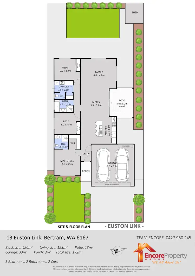 Floorplan of Homely house listing, 13 Euston Link, Bertram WA 6167