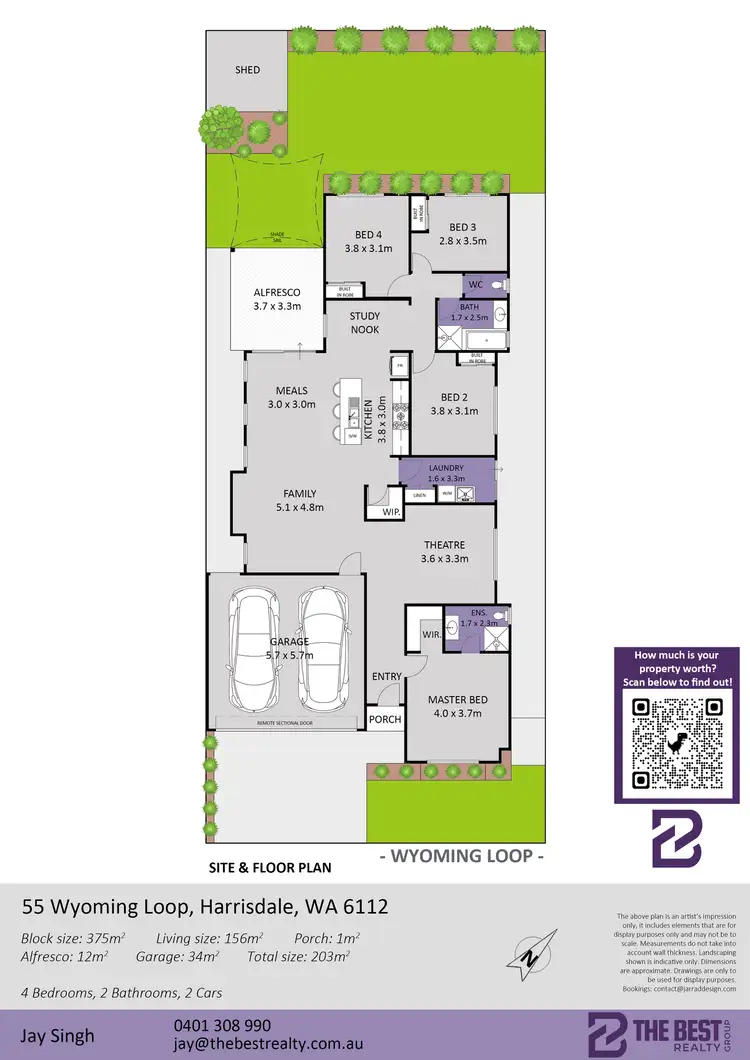 Floorplan of Homely house listing, 55 Wyoming Loop, Harrisdale WA 6112
