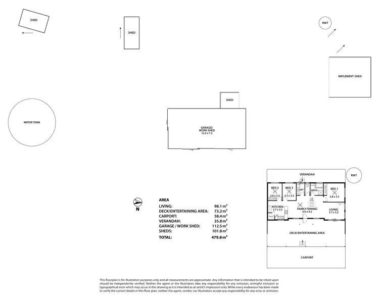 Floorplan of Homely rural property listing, 411 Range Road, Rockleigh SA 5254