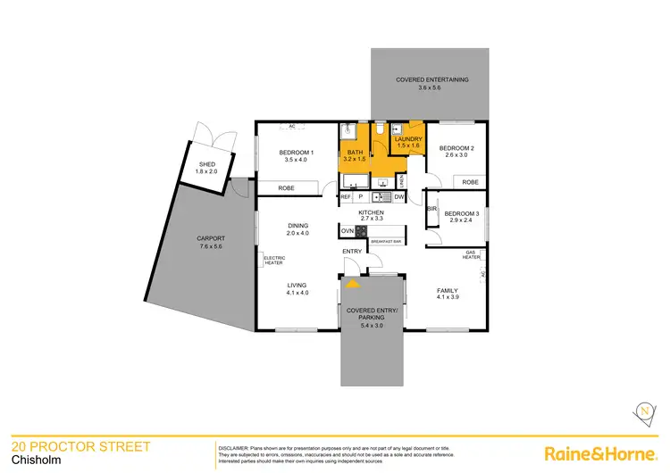 Floorplan of Homely house listing, 20 Proctor Street, Chisholm ACT 2905
