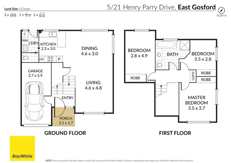 Floorplan of Homely townhouse listing, 5/21-23 Henry Parry Drive, East Gosford NSW 2250