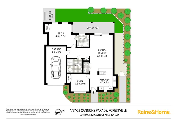 Floorplan of Homely villa listing, 4/27-29 Cannons Parade, Forestville NSW 2087