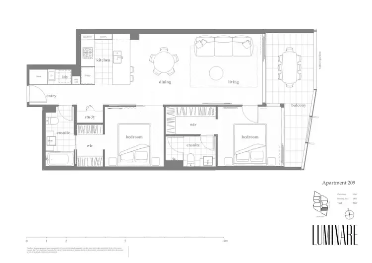 Floorplan of Homely apartment listing, 204/20 Festival Place, Newstead QLD 4006