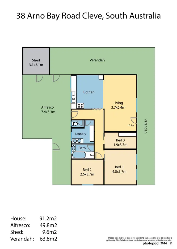 Floorplan of Homely house listing, 38 Arno Bay Road, Cleve SA 5640