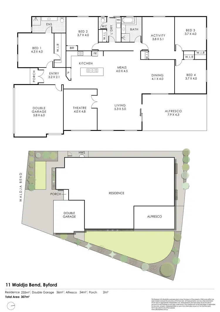 Floorplan of Homely house listing, 11 Walja Bend, Byford WA 6122
