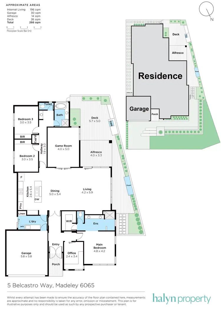 Floorplan of Homely house listing, 5 Belcastro Way, Madeley WA 6065