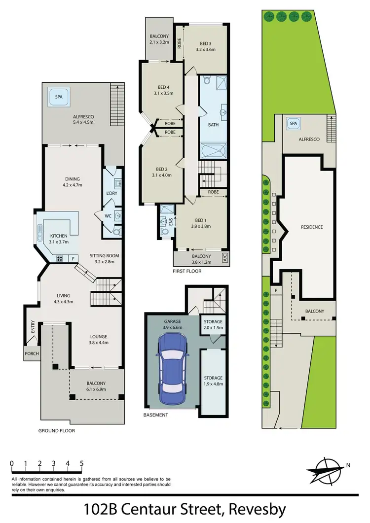 Floorplan of Homely semi-detached listing, 102B Centaur Street, Revesby NSW 2212