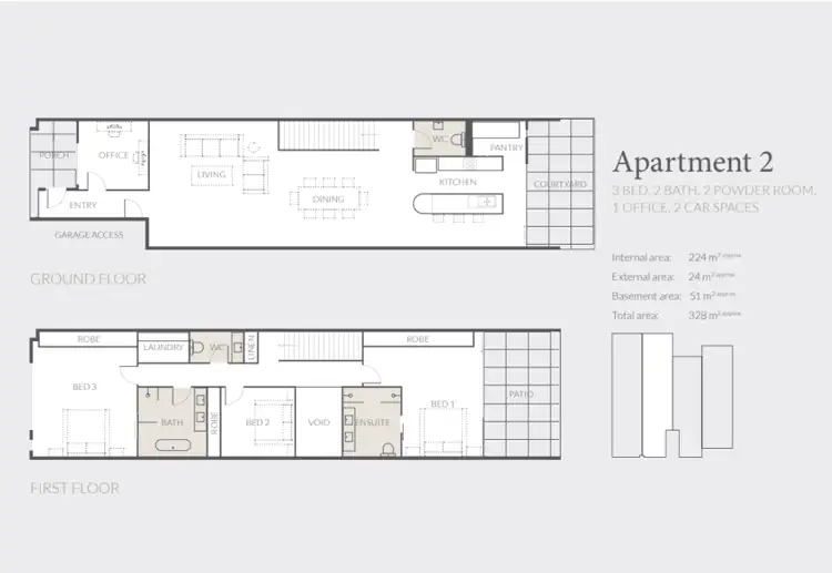 Floorplan of Homely apartment listing, 2/1 Burnett Street, North Hobart TAS 7000
