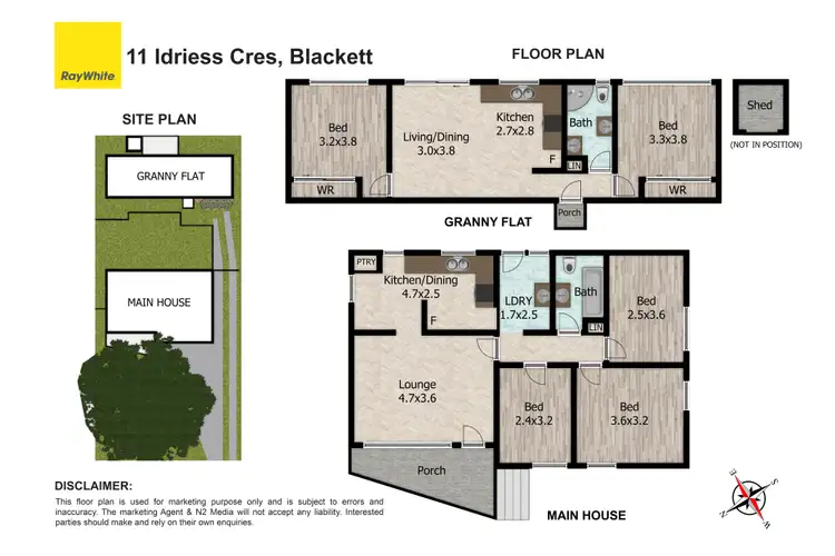 Floorplan of Homely house listing, 11 & 11a Idriess Crescent, Blackett NSW 2770