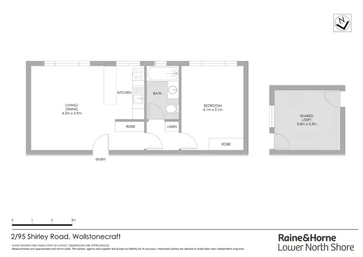 Floorplan of Homely apartment listing, 2/95 Shirley Road, Wollstonecraft NSW 2065