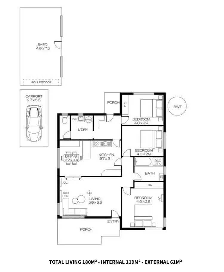 Floorplan of Homely house listing, 13 Pateela Street, Enfield SA 5085