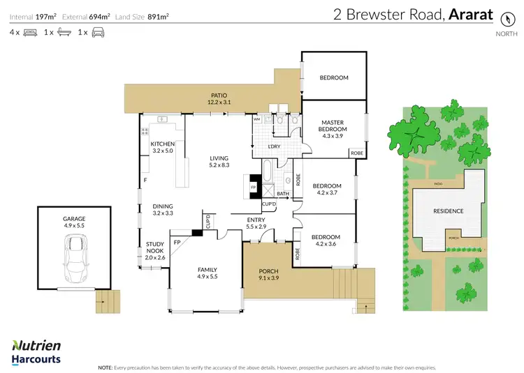 Floorplan of Homely house listing, 2 Brewster Road, Ararat VIC 3377
