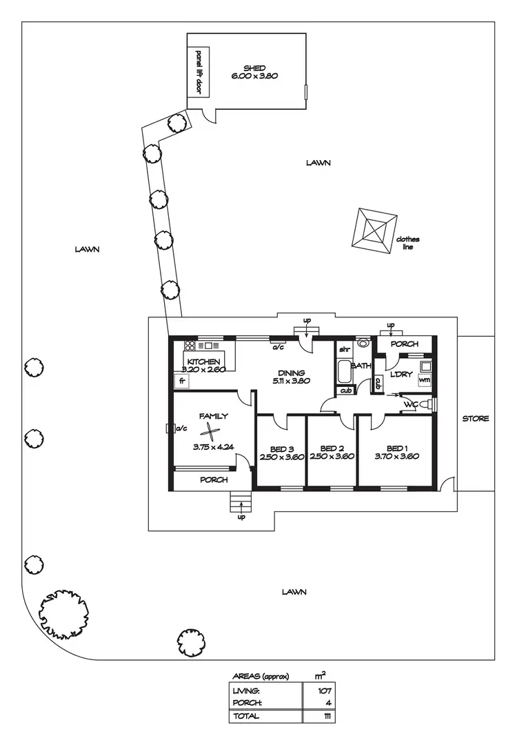 Floorplan of Homely house listing, 77 Campbell Road, Elizabeth Downs SA 5113