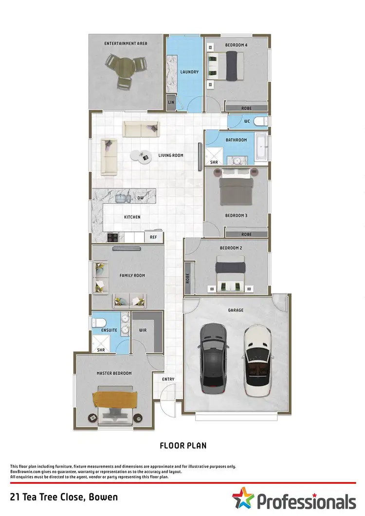 Floorplan of Homely house listing, 21 Tea Tree Close, Bowen QLD 4805