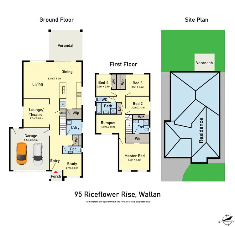 Floorplan of Homely house listing, 95 Riceflower Rise, Wallan VIC 3756