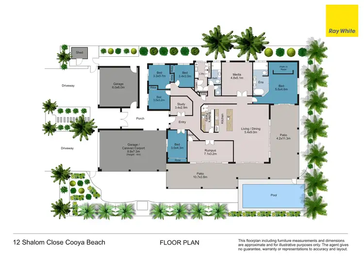 Floorplan of Homely house listing, 12 Shalom Close, Cooya Beach QLD 4873