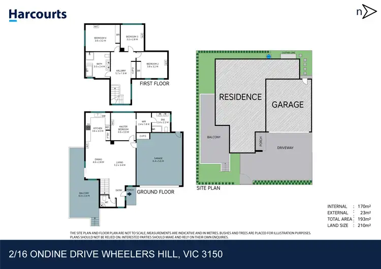Floorplan of Homely townhouse listing, 2/16 Ondine Drive, Wheelers Hill VIC 3150