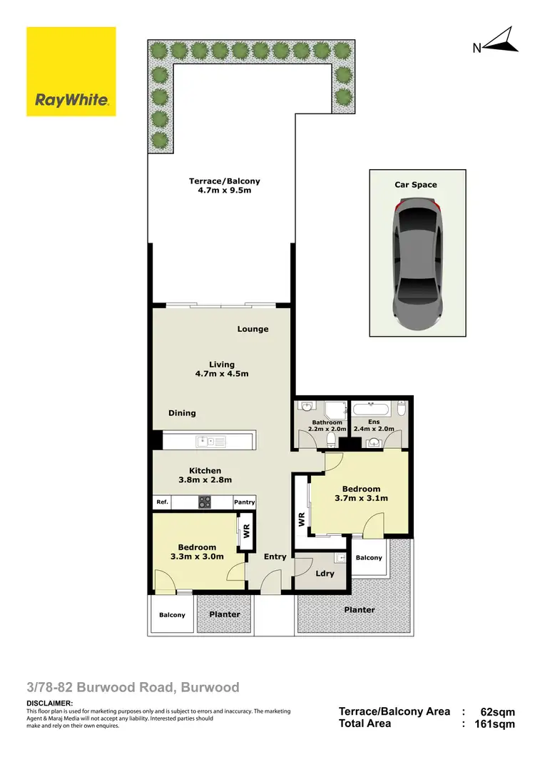 Floorplan of Homely apartment listing, 3/78-82 Burwood Road, Burwood NSW 2134