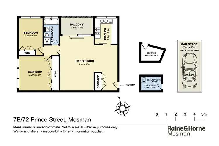 Floorplan of Homely apartment listing, 7B/72 Prince Street, Mosman NSW 2088
