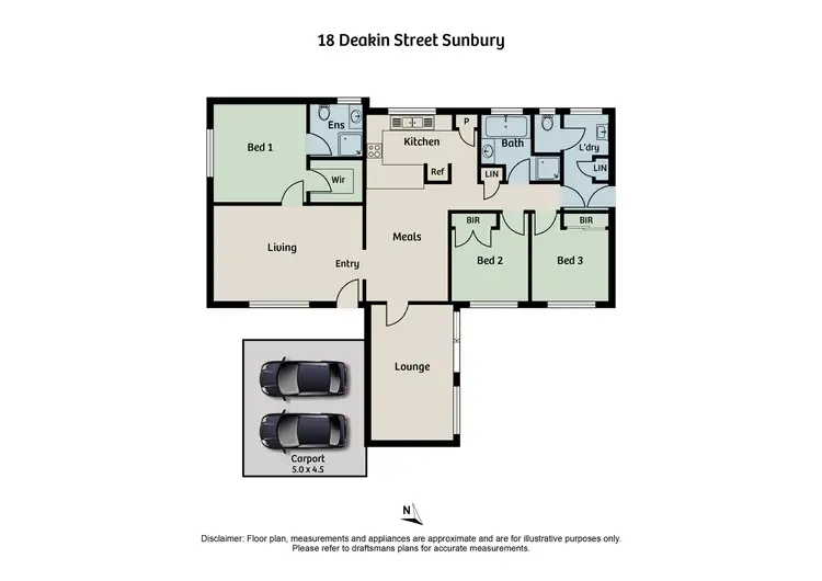 Floorplan of Homely house listing, 18 Deakin Street, Sunbury VIC 3429