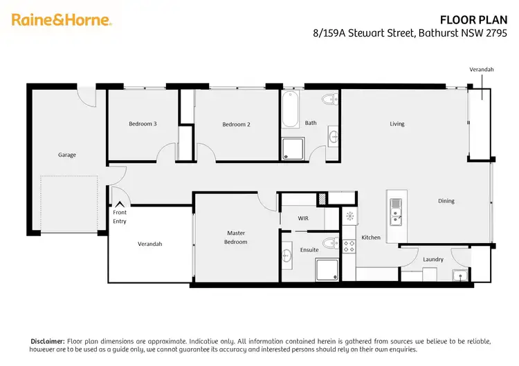 Floorplan of Homely unit listing, 8/159A Stewart Street, Bathurst NSW 2795