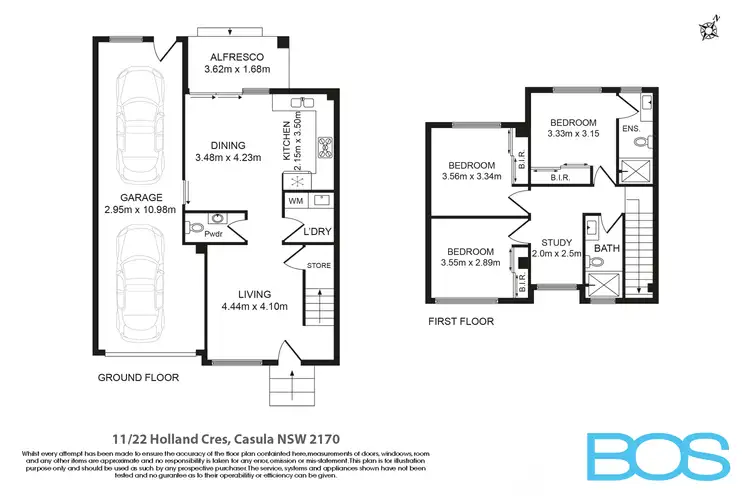 Floorplan of Homely townhouse listing, 11/22 Holland Crescent, Casula NSW 2170