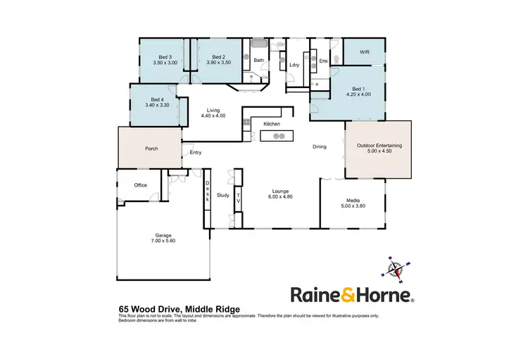 Floorplan of Homely house listing, 65 Wood Drive, Middle Ridge QLD 4350
