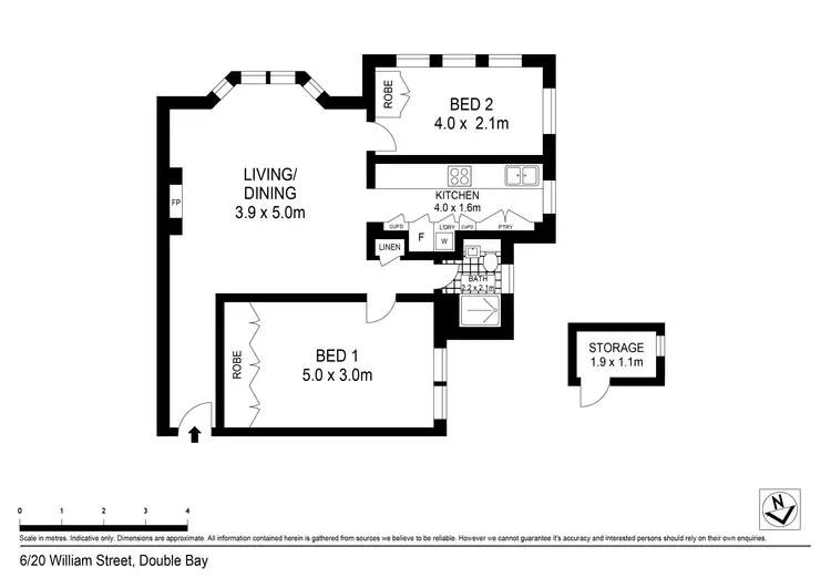 Floorplan of Homely apartment listing, 6/20 William Street, Double Bay NSW 2028