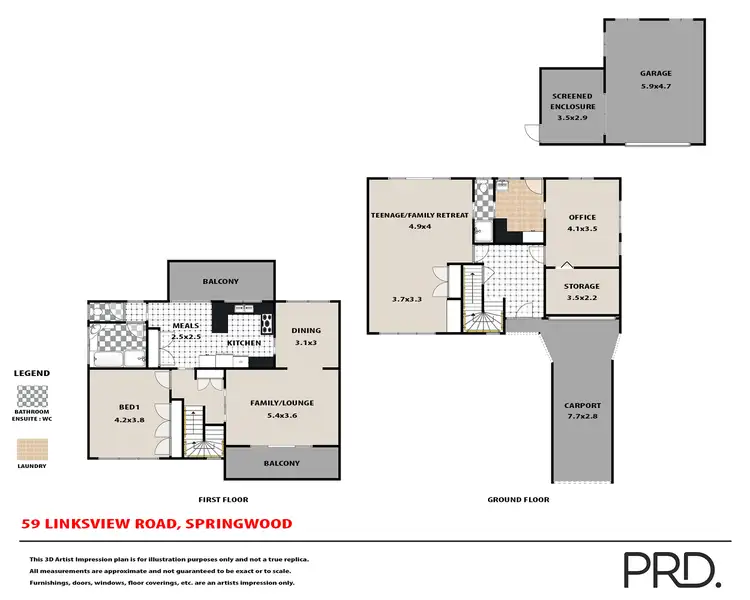 Floorplan of Homely house listing, 59 Linksview Road, Springwood NSW 2777