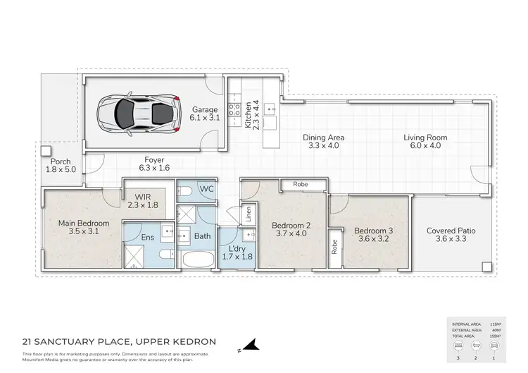 Floorplan of Homely house listing, 21 Sanctuary Place, Upper Kedron QLD 4055