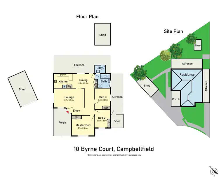 Floorplan of Homely house listing, 10 Byrne Court, Campbellfield VIC 3061