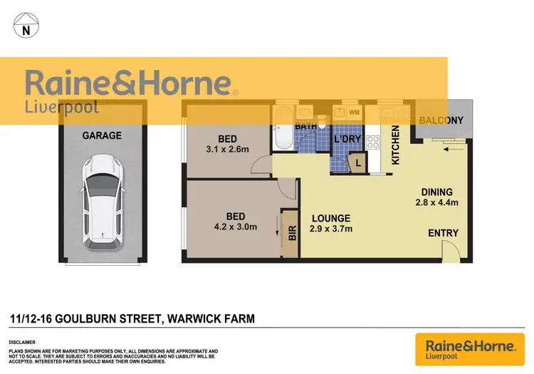 Floorplan of Homely apartment listing, 11/12 Goulburn Street, Warwick Farm NSW 2170