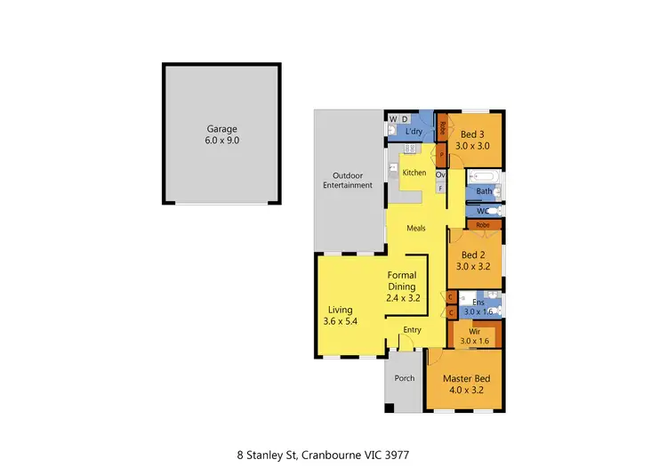 Floorplan of Homely house listing, 8 Stanley Street, Cranbourne VIC 3977