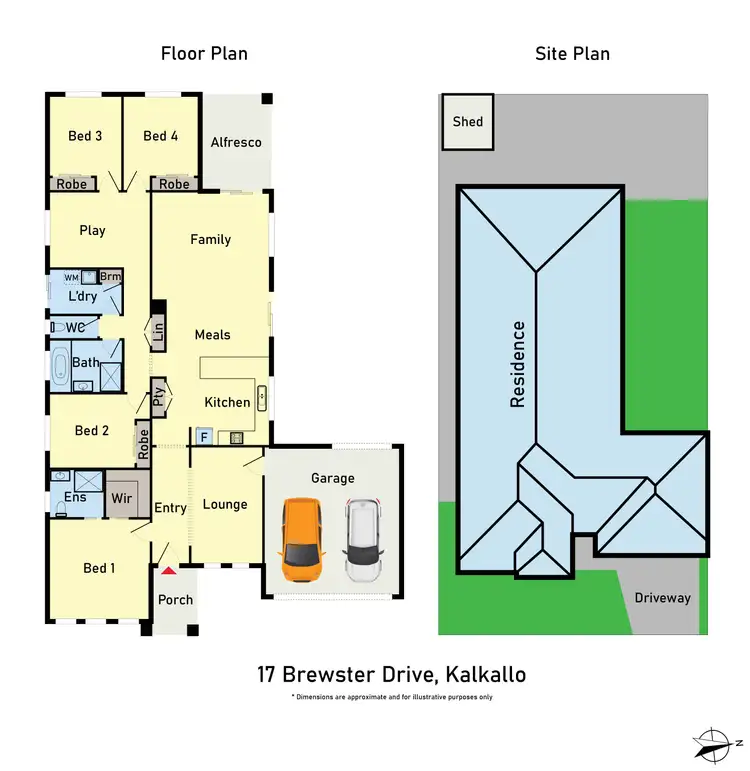 Floorplan of Homely house listing, 17 Brewster Drive, Kalkallo VIC 3064