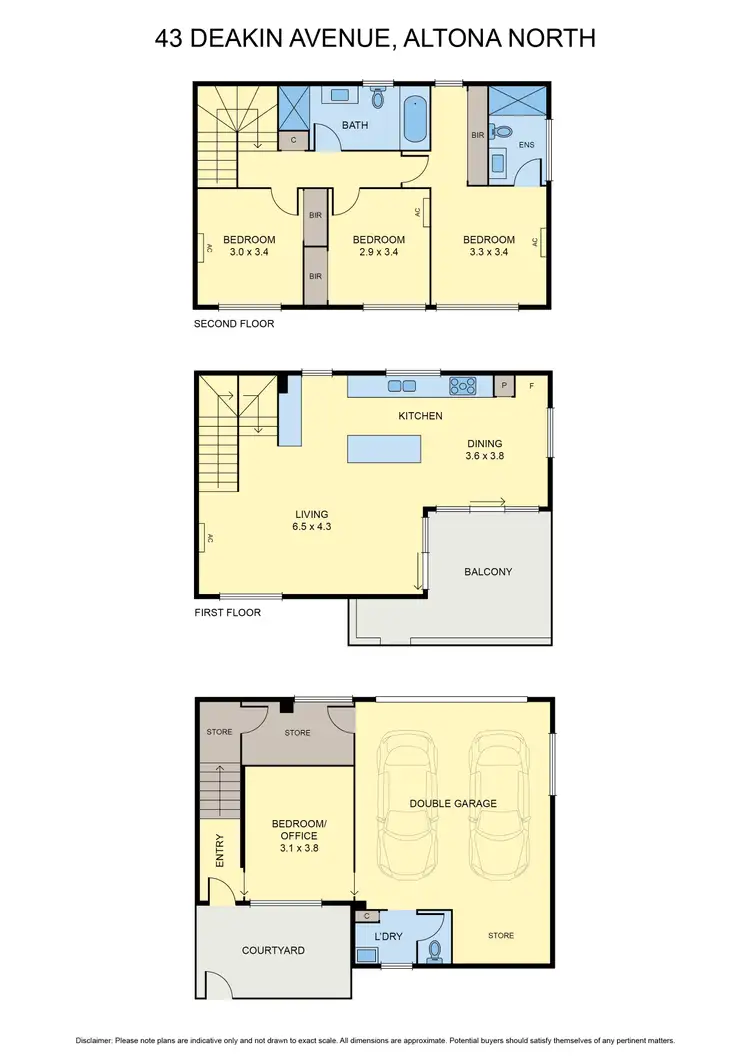 Floorplan of Homely townhouse listing, 43 Deakin Avenue, Altona North VIC 3025