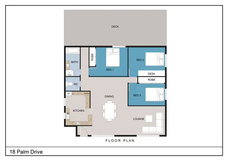 Floorplan of Homely house listing, 18 Palm Drive, Cannonvale QLD 4802