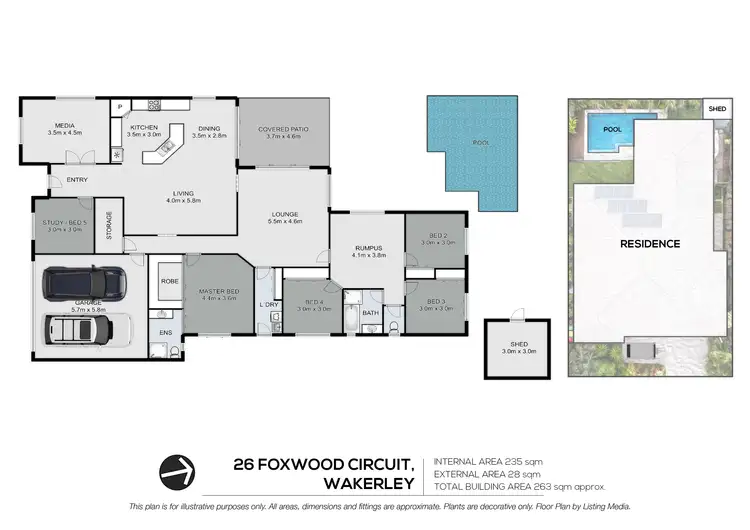 Floorplan of Homely house listing, 26 Foxwood Circuit, Wakerley QLD 4154