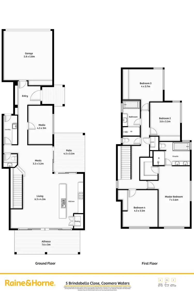 Floorplan of Homely house listing, 5 Brindabella Close, Coomera Waters QLD 4209
