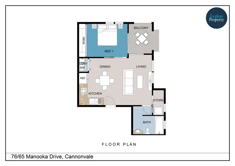 Floorplan of Homely apartment listing, 76/65 Manooka Drive, Cannonvale QLD 4802