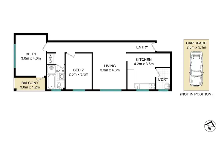 Floorplan of Homely unit listing, 2/53 Benaroon Road, Belmore NSW 2192