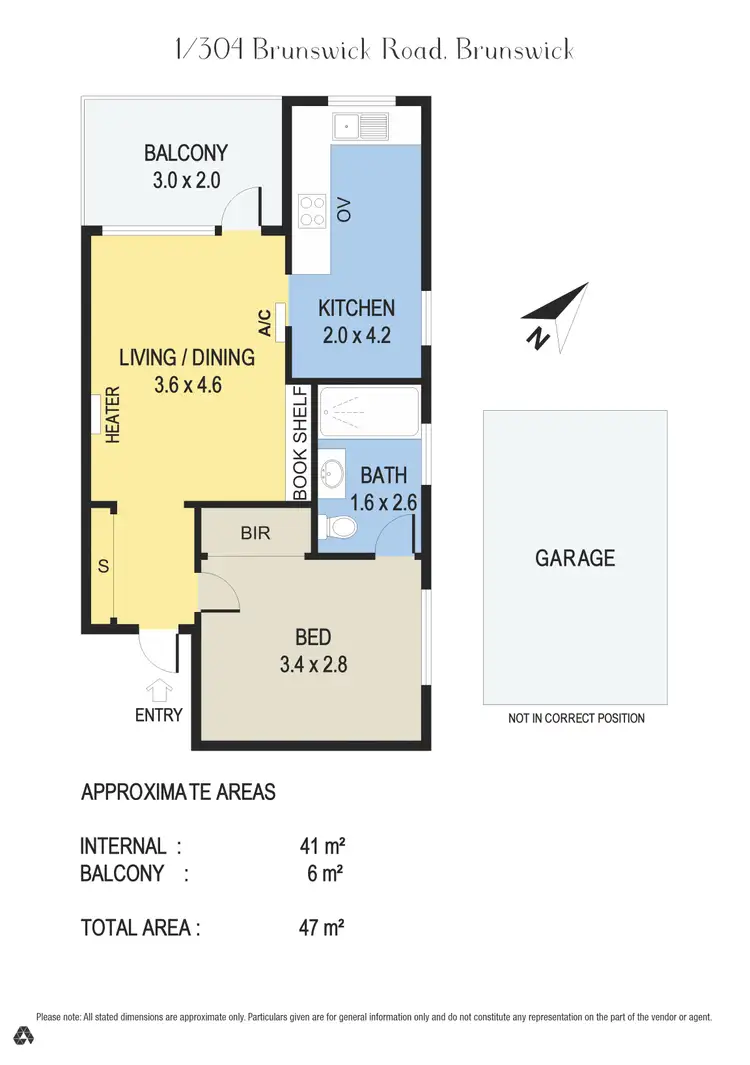 Floorplan of Homely apartment listing, 1/304 Brunswick Road, Brunswick VIC 3056