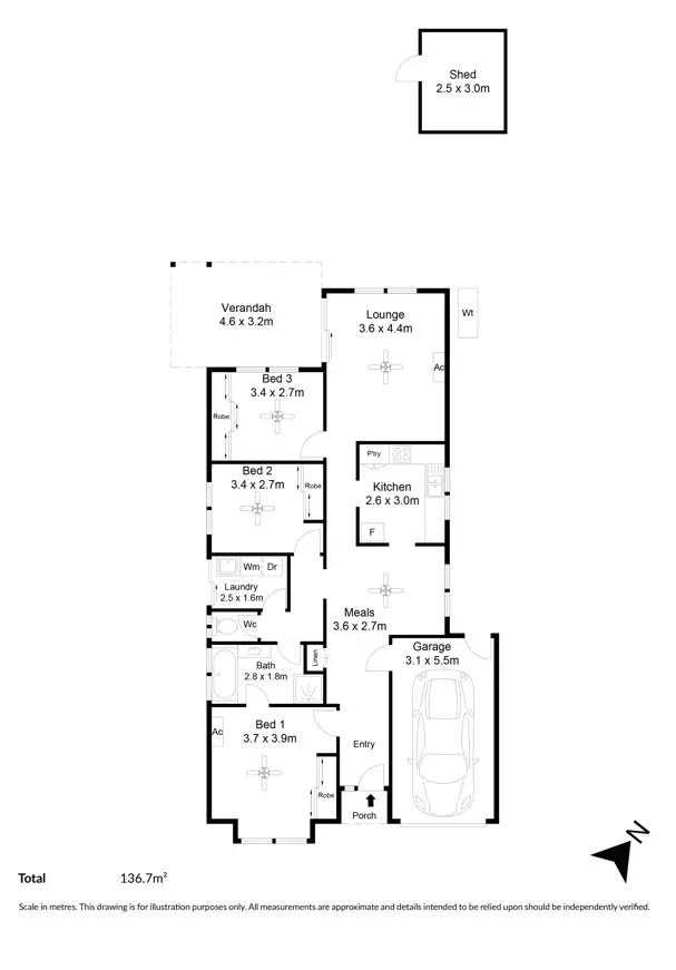 Floorplan of Homely house listing, 4 Treloar Avenue, Greenwith SA 5125