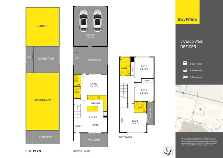 Floorplan of Homely house listing, 5 Calico Walk, Officer VIC 3809