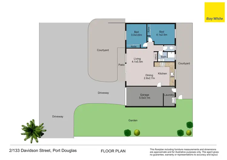Floorplan of Homely semi-detached listing, 2/133 Davidson Street, Port Douglas QLD 4877
