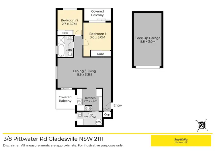 Floorplan of Homely apartment listing, 3/8 Pittwater road, Gladesville NSW 2111